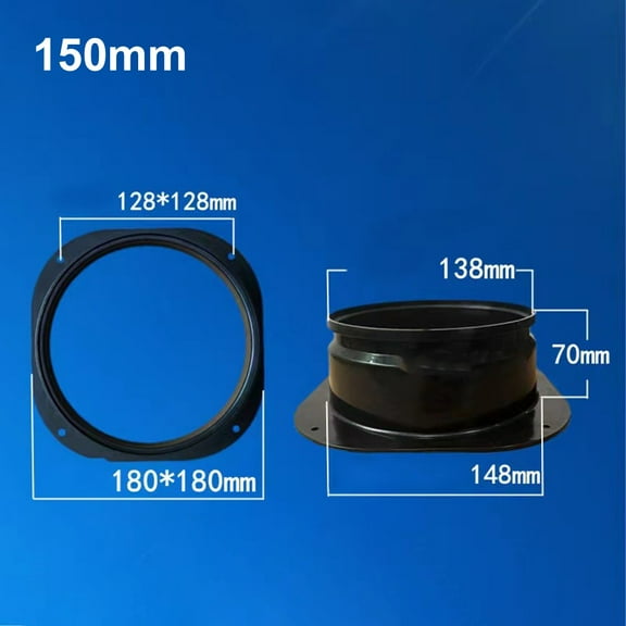 Vent Pipe Adapter Flange Connector Ventilation Pipe Air Ducting Connection Square To Round Flange Interface Exhaust Pipe Joint