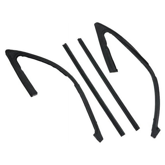 Vent Window Weatherstrip 4 Piece Set - Compatible with 1967 - 1972 Chevy K20 Pickup 1968 1969 1970 1971