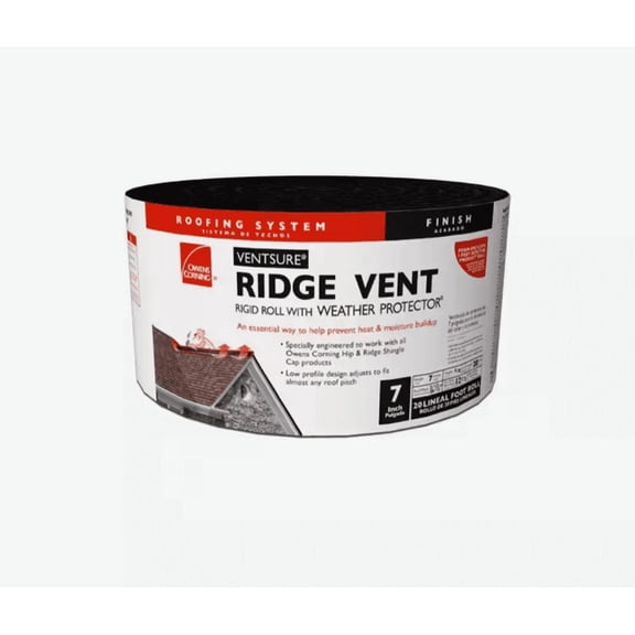 Owens Ventsure Ridge Vent Rigid Roll Weather Moisture Barrier