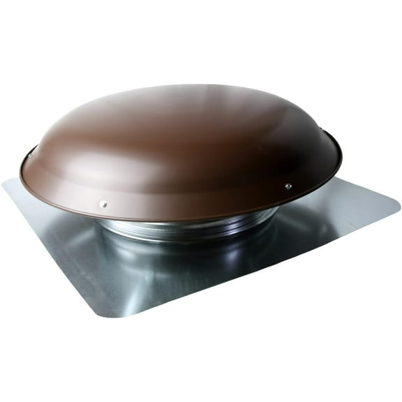 Ventamatic VX25BRN Static Galvanized Steel Dome and Flange Roof Vent, Brown