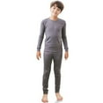 thumbnail image 1 of Ventana Boys Thermal Underwear Set - Waffle Knit Cotton Blend Long Johns, Fleece Lined Comfortable 2-Piece Sleepwear & Pajamas with Top Pants, 1 of 3