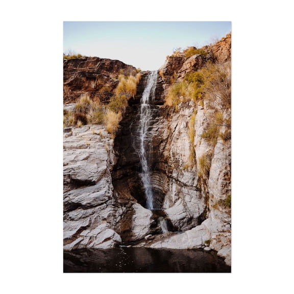 Ventana Canyon Waterfall - Catalina Foothills Arizona Photography Waterfall Nature Landscape Desert Scenic Wilderness Unframed Wall Art Print 12 x 18 inches