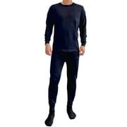 Ventana Men's Fleece Lined Thermal Underwear sets Winter Insulated Long John Cotton Base Layer with Top and Pants