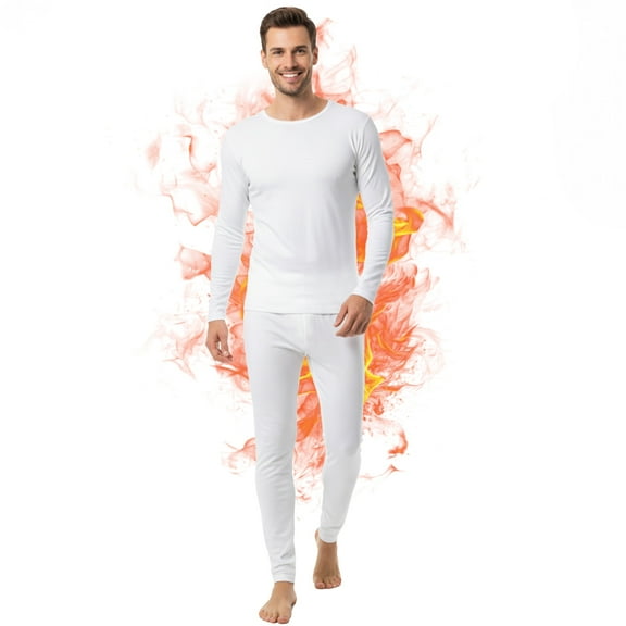 Ventana Men’s Fleece Thermal Underwear Set Ultra Soft Long Johns Base Layer 2pc Top Pants