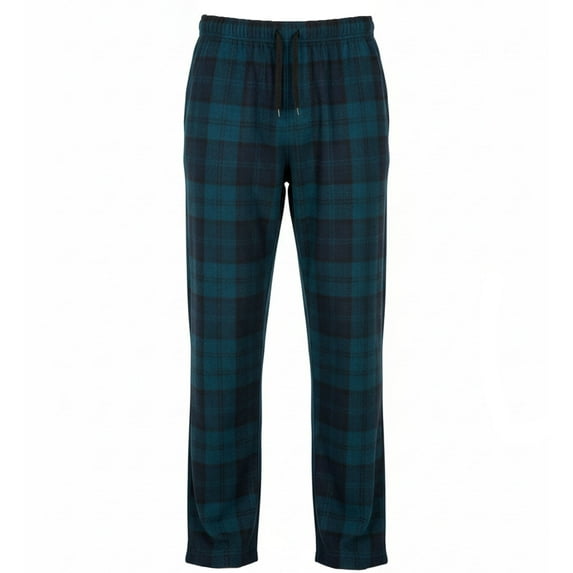 Ventana Men's Plaid Pajama Pants | Fleeced Flanned Sleep Home Loungewear Bottom