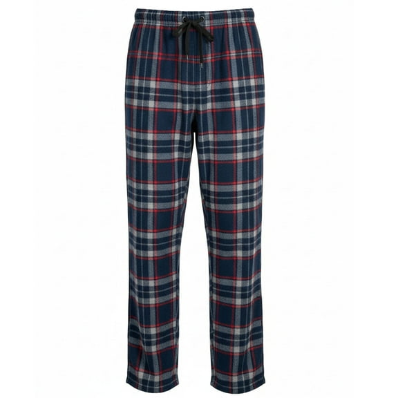 Ventana Men's Plaid Pajama Pants | Fleeced Flanned Sleep Home Loungewear Bottom