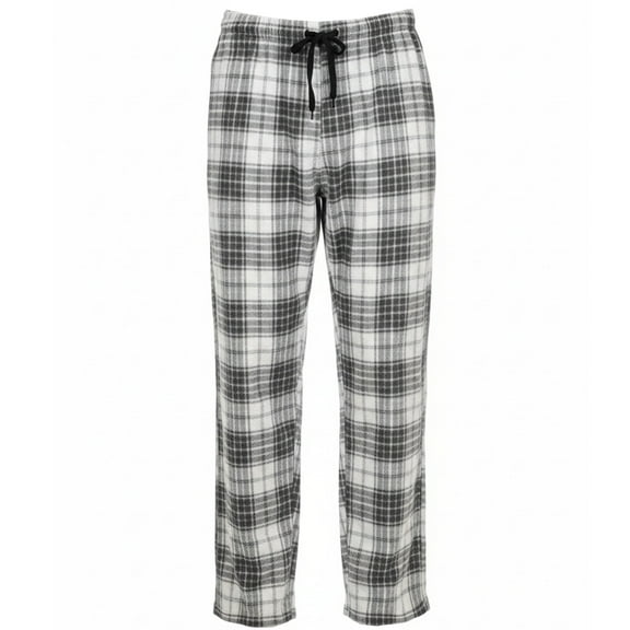 Ventana Men's Plaid Pajama Pants | Fleeced Flanned Sleep Home Loungewear Bottom