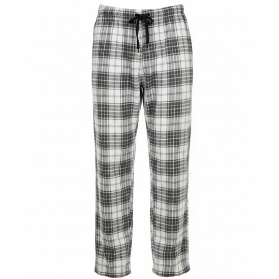 Ventana Men's Plaid Pajama Pants | Fleeced Flanned Sleep Home Loungewear Bottom