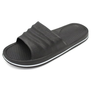 Ventana Men’s Slides Athletic Gym Slip On Shoes Light Weight Non Slip Shower Sandals