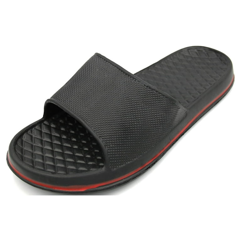 SLM Men s Slip On Sport Slide Sandals Size 9 Black