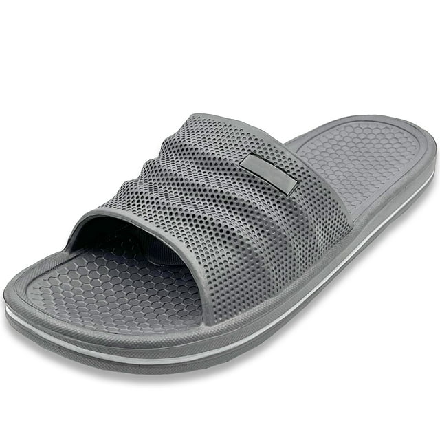 Ventana Men's Slides Athletic Slip On Sandals Sports Shower Shoes
