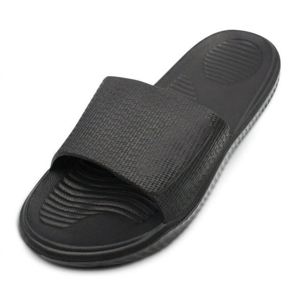 Ventana Men's Slides Casual Slip On Sandals House Indoor/Outdoor Shower Shoes