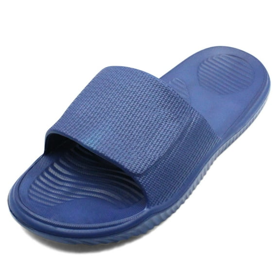 Ventana Men's Slides Casual Slip On Sandals House Indoor/Outdoor Shower Shoes