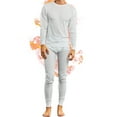 thumbnail image 1 of Ventana Men's Thermal Sets Waffle Knit Long Johns 2 Piece Underwear Top & Pants Pajama, 1 of 7