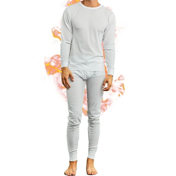 Ventana Men's Thermal Sets Waffle Knit Long Johns 2 Piece Underwear Top & Pants Pajama