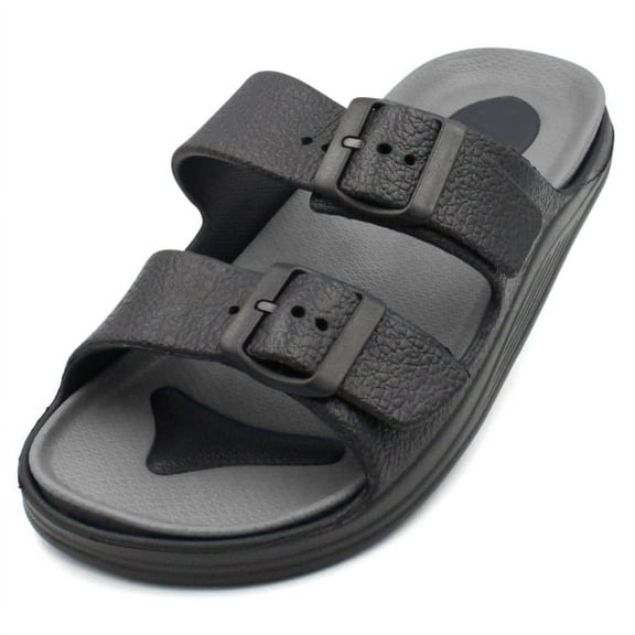 Ventana Men's Two Strap Buckle Sandals Adjustable Waterproof Slides