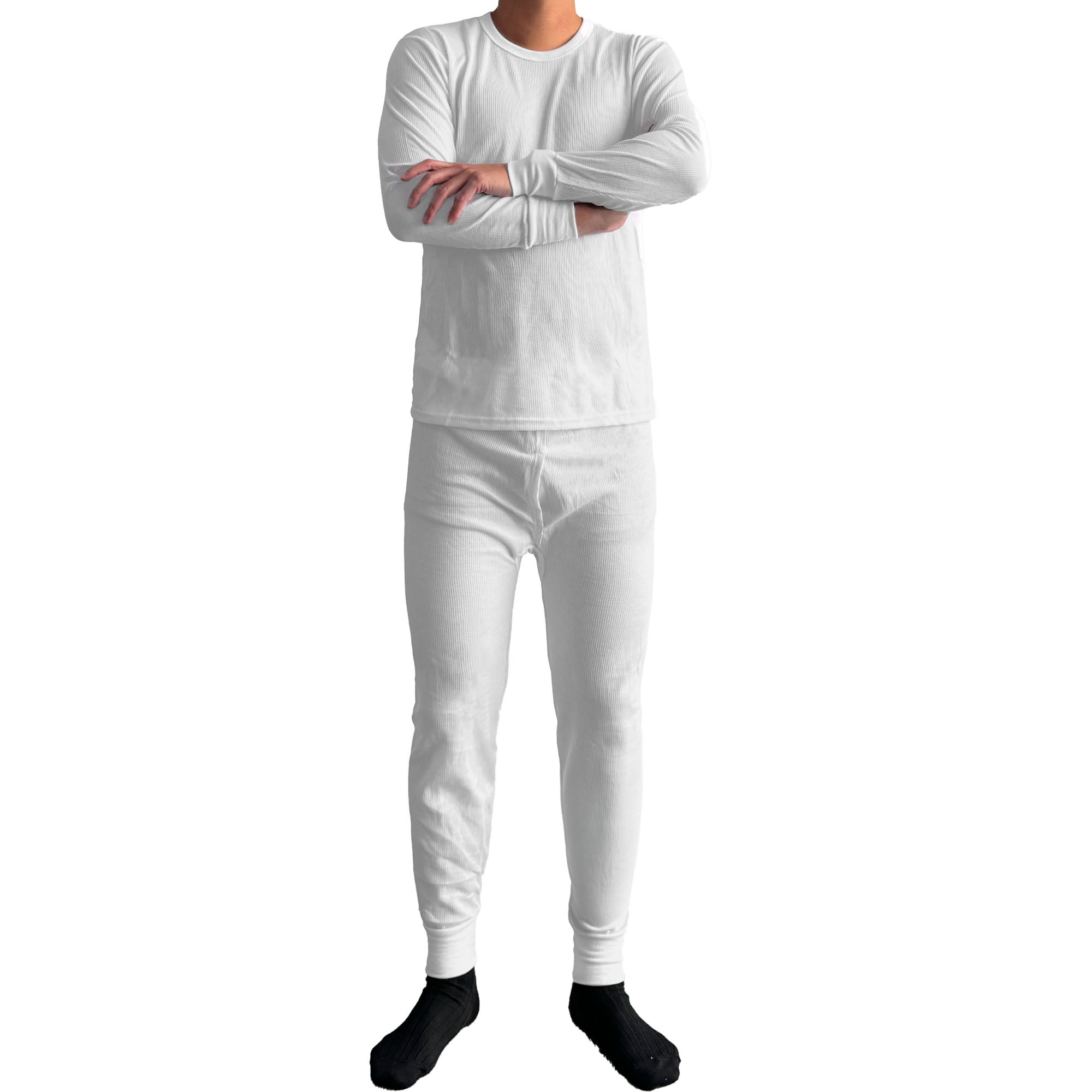 Ventana Mens 2pc 100% Cotton Thermal Underwear Set Long Johns