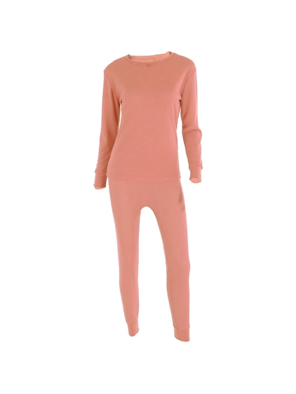 Women's Cotton Thermal Underwear Set | Warm Waffle Knit Insulated Warm Pajama| Sleep Long John Top & Pants Single or 2 Packs