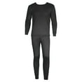 thumbnail image 1 of VentanaMens 100% Cotton Thermal Sets Fleece Lined 2 Pc Long Johns Top Pants Warm Pajama, 1 of 4