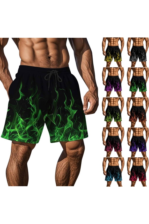 Ventas Flash Hoy DDAPJ pyju Mens Graphic Shorts Lightweight Drawstring Summer Beach Shorts Novelty Print Swim Trunks with Pockets Sky Blue M