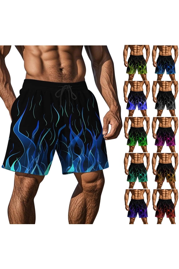 Ventas Flash Hoy DDAPJ pyju Mens Novelty Print Swim Trunks Quick Dry Board Shorts Breathable Surf Beach Shorts Swimwear Bathing Suits Yellow L