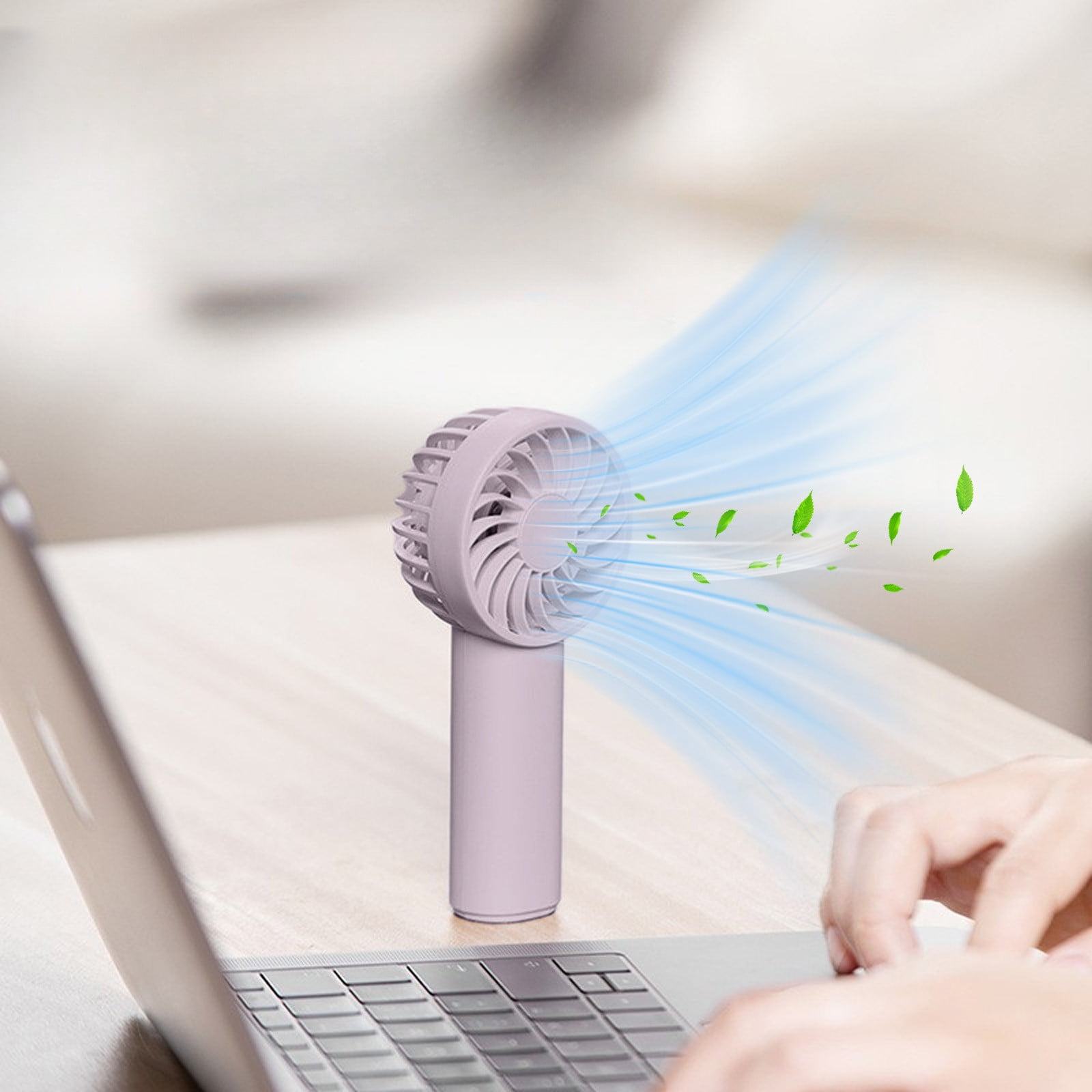 Ventas estacionales, Mini ventilador de mano con batería, pequeño ventilador de pestañas ajustable, recargable por USB, potente ventilador para pestañas para niños, mujeres y hombres, viaje Akmoler
