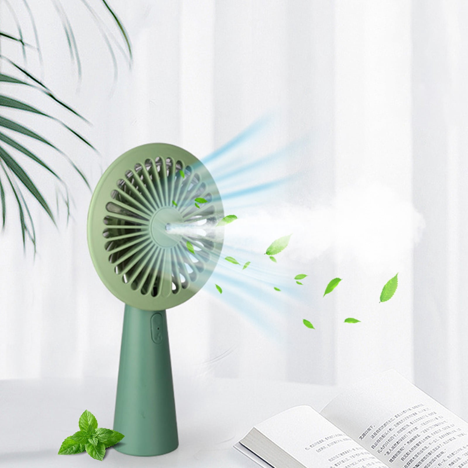 Ventas estacionales, Ventilador de escritorio USB, recargable, prctico, Mini ventilador de energa elica circulante plegable Akmoler