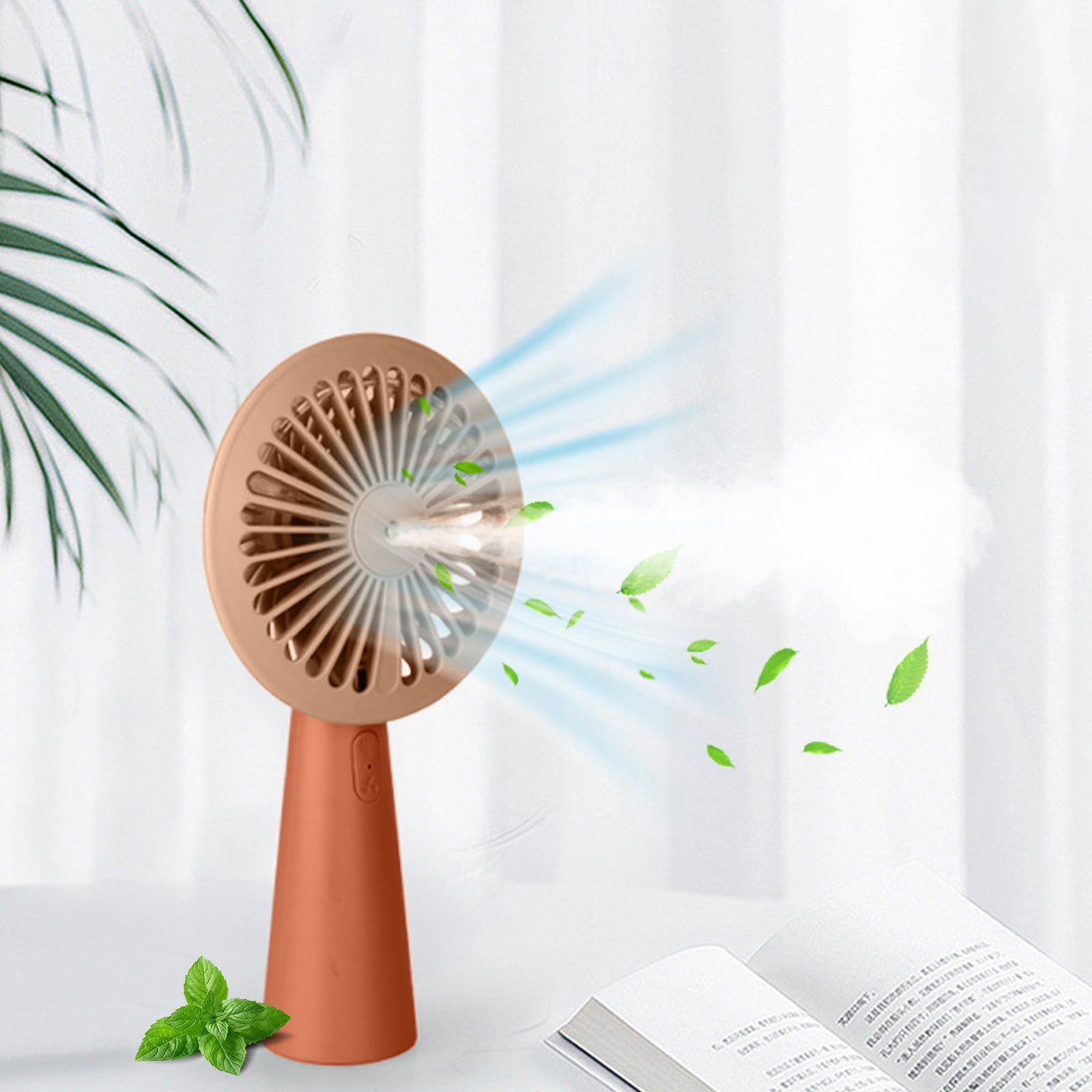 Ventas estacionales, Ventilador de escritorio USB, recargable, práctico, Mini ventilador de energía eólica circulante plegable Akmoler