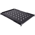 thumbnail image 1 of Vented  4-Post Shelf, Adjustable, Black, 650 mm Depth, 1U, 242 lbs, Cold Rolled Steel, CE Compliant, 1 of 4