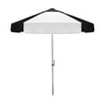 thumbnail image 1 of The Vented Bistro 7ft Windproof Sun Shade Outdoor Patio Umbrella with Push Button Tilt, Cafe Market Outdoor Table Umbrella, Heavy Duty Commercial Quality Umbrella, Black/White, 1 of 7