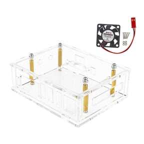 Vented Case Clear Acrylic with Built-in Fan for Orange Pi 5 Plus Optimal Heat Dissipation APPLAYERR Spare Part