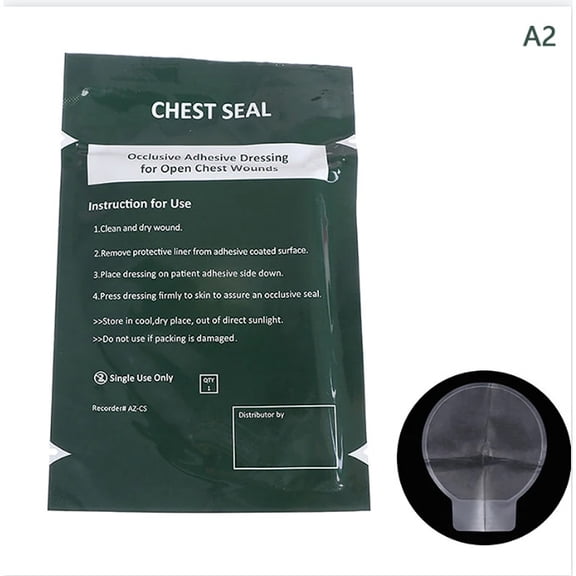 Vented Chest Seal Trauma Kits Emergency Medical Occlusive Chest Seal Dressing First Aid Chest Trauma Care Rescue Bandage