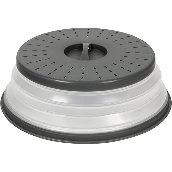 Vented Collapsible Medium Microwave Cover,Splatter Guard & Colander Kitchen Gadget for Food & Meal Prep / Dishwasher