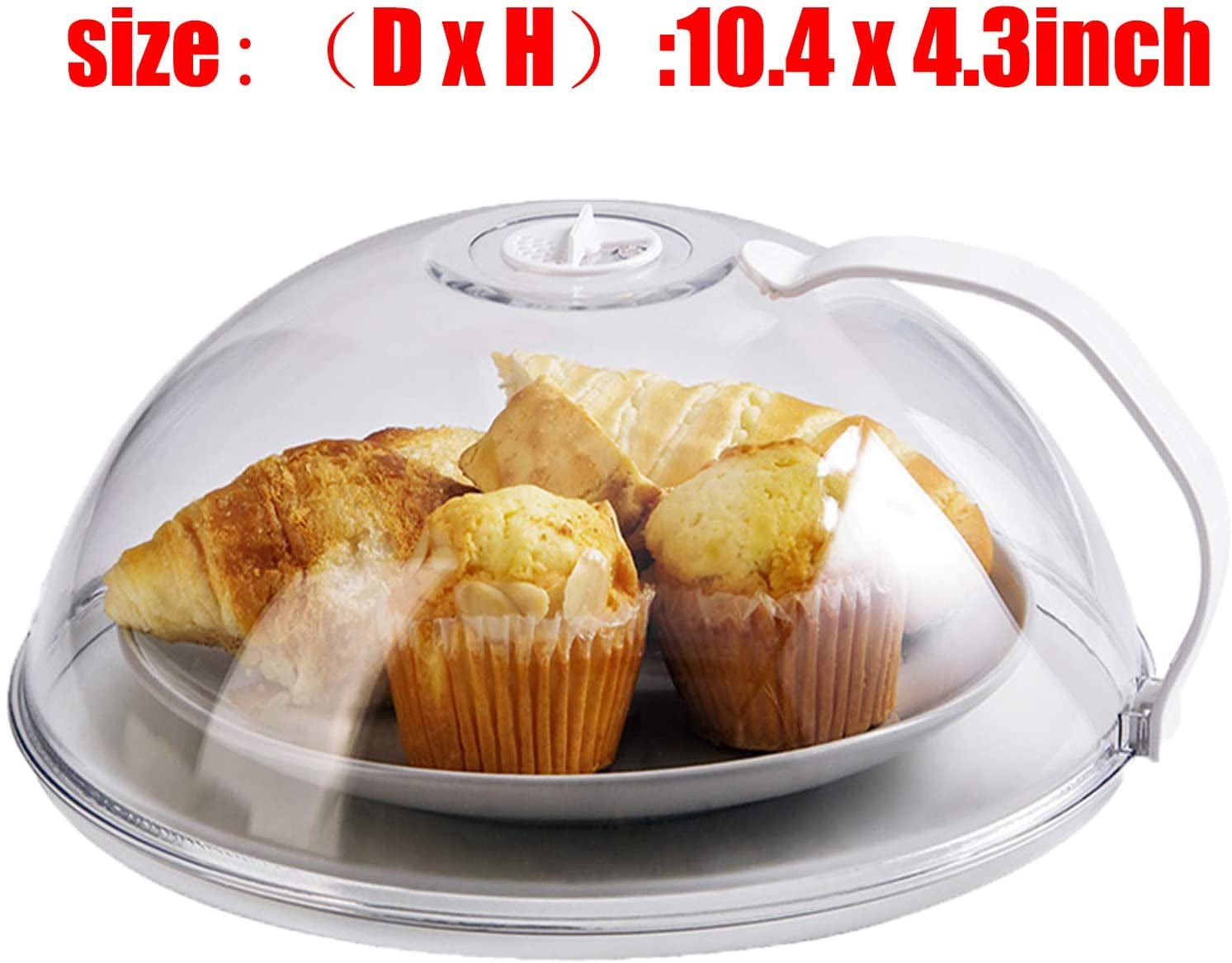 Vented, Easy Grip, Silicone and Glass Microwave Cover Black Microwave