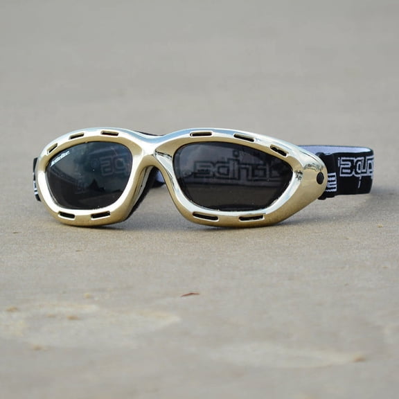 Vented Floating Jet Ski Goggles | Gold Frame / Smoke Tint Lens | Jettribe Classic Series | Adult Size