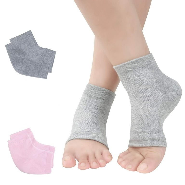 Vented Moisturizing Socks Lotion Gel for Dry Cracked Heels, Spa Gel Socks  Humectant Moisturizer Heel Balm Foot Treatment Care Heel Softener  Compression 2 Pairs 