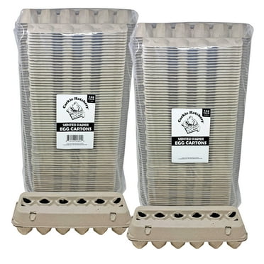 Pecking Order 50-Pack Egg Cartons - Recycled Paper Pulp, Holds 12 Eggs
