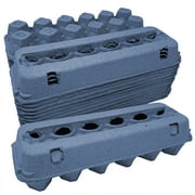 Vented Paper Pulp Egg Cartons - Blue 12