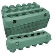 Vented Paper Pulp Egg Cartons - Teal 12-Pack
