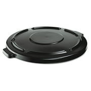 Rubbermaid Commercial Vented Round BRUTE Lid, 24.5 dia x 1.5h, Black -RCP264560BLA