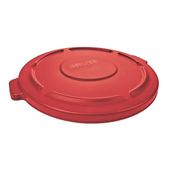 Vented Round Brute Lid, 24 1/2 x 1 1/2, Red