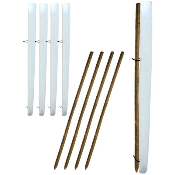 Vented Seedling Protectors with Stakes, 36"  5 Pack  Tree Protectors with Pine Stakes &  Ties  Durable Plastic Tubes for Sapling Protection from Deer, Rabbits, Insects & Lawn Damage