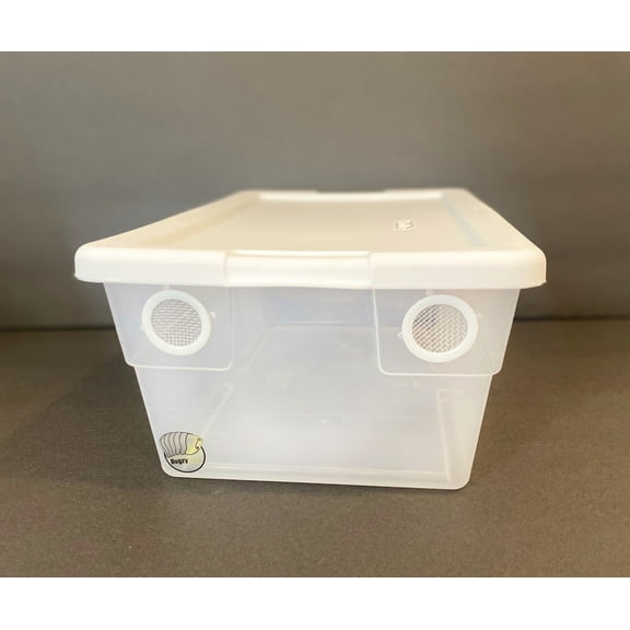 Vented Vivarium Enclosure 6 Quart White Vents Terrarium Container for Reptiles Isopods Small Bugs