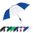 thumbnail image 1 of The Vented Windproof 42" Compact Small Automatic Open Folding Travel Umbrella for Rain, Wind & Sun, Strong Durable Lightweight Stick Umbrella for Men and Women, Royal Blue/White, 1 of 4