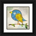 thumbnail image 1 of Venter, Tandi 12x12 Black Ornate Wood Framed with Double Matting Museum Art Print Titled - Chirpy, 1 of 4