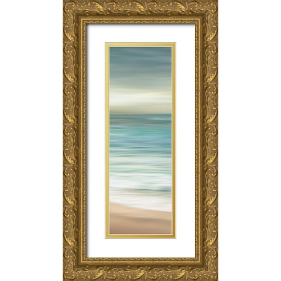 Venter, Tandi 13x32 Gold Ornate Wood Framed with Double Matting Museum Art Print Titled - Ocean Calm III