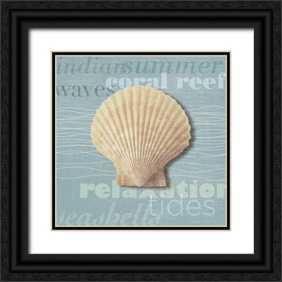 Venter, Tandi 15x15 Black Ornate Wood Framed with Double Matting Museum Art Print Titled - Beach Collection III