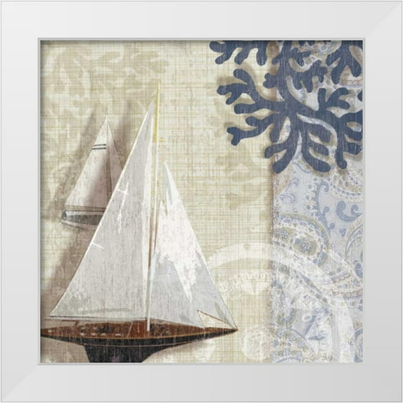 Venter, Tandi 15x15 White Modern Wood Framed Museum Art Print Titled - Sailing Adventure I