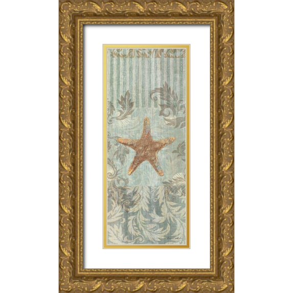 Venter, Tandi 15x32 Gold Ornate Wood Framed with Double Matting Museum Art Print Titled - Seaside Heirloom II