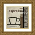 thumbnail image 1 of Venter, Tandi 26x26 Gold Ornate Wood Framed with Double Matting Museum Art Print Titled - Espresso Fresco, 1 of 4